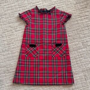 Florence Eiseman Girls Red Plaid Holiday Dress Size 5 – Like New
